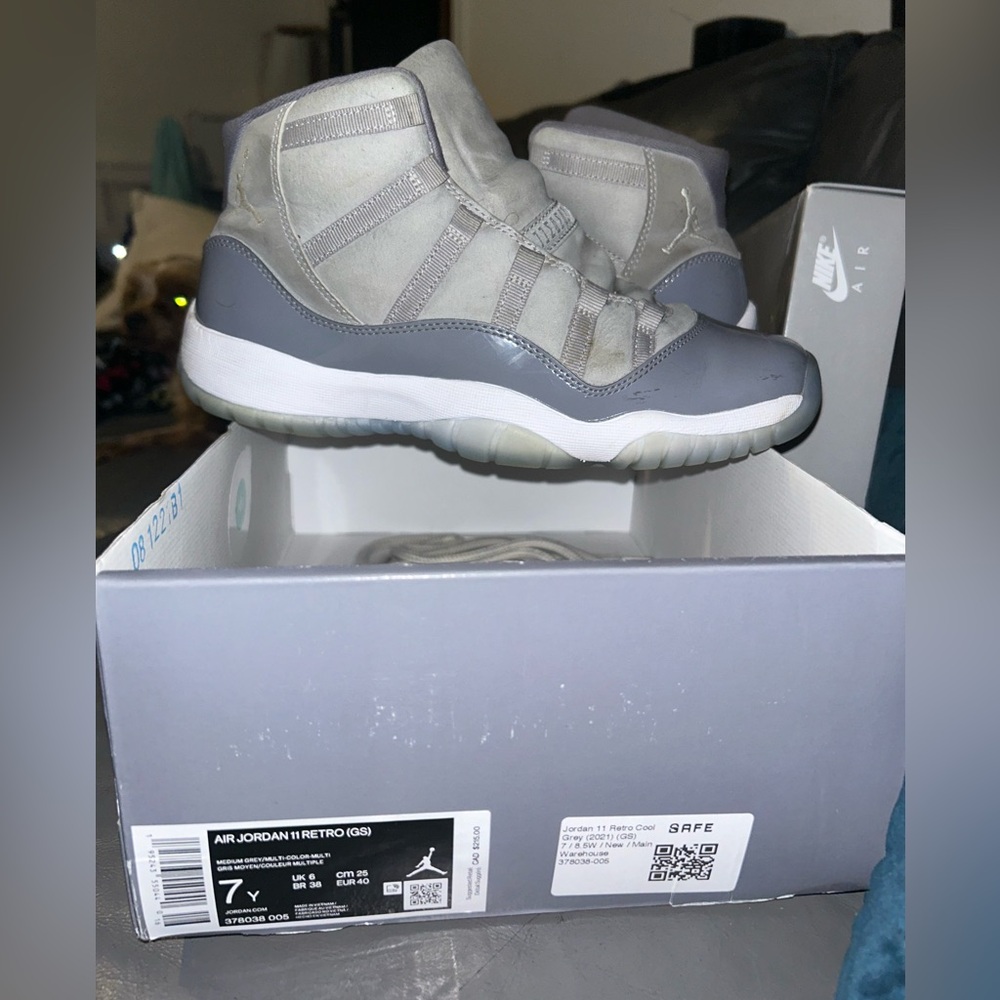 Size 7 youth boys cool greys